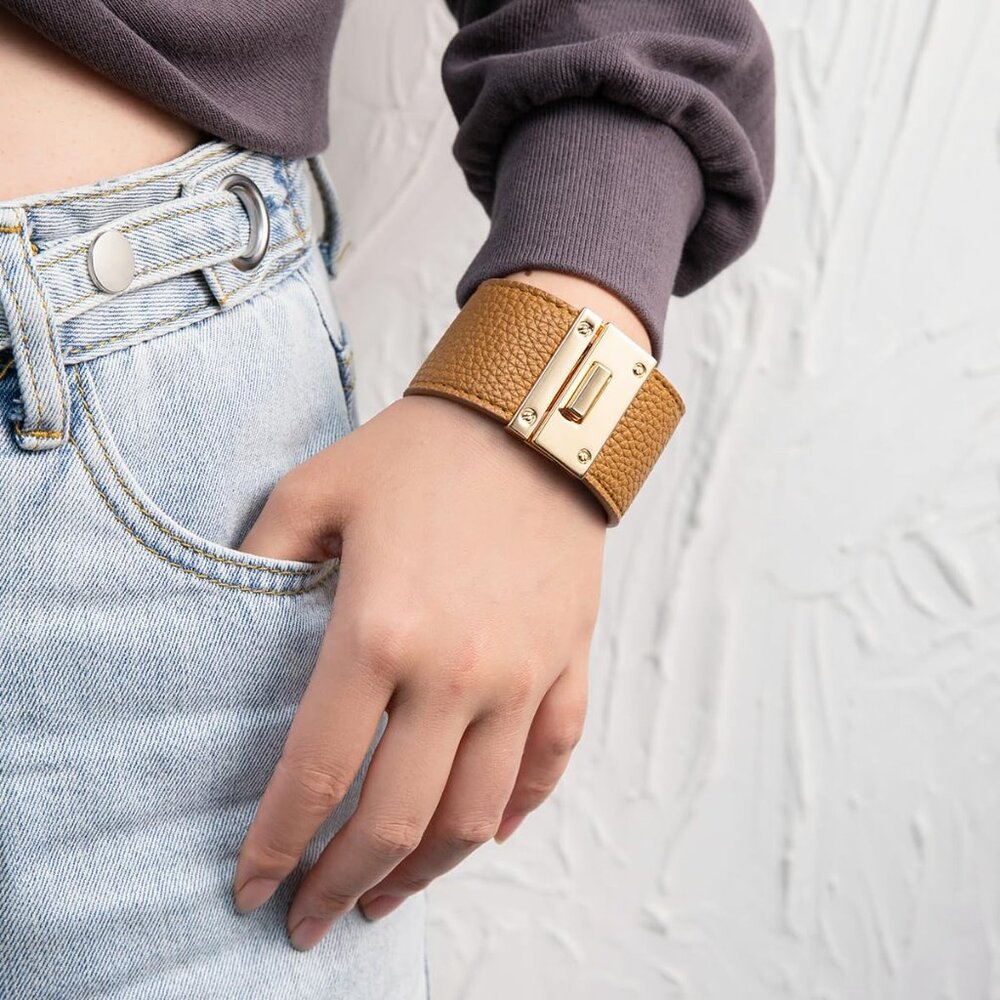 Braid Leather Wrap Bracelet Trendy Stackable Crys… - image 4